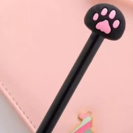 Pen | Poot | zwart met roze poot