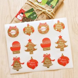 Kerststickers | 24 stuks