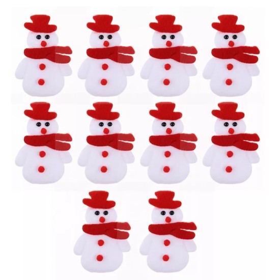 Kerstdecoratie | Sneeuwpopje | 4 stuks