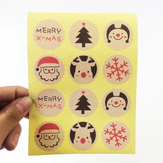 Kerststickers | 24 stuks