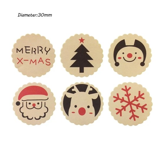 Kerststickers | 24 stuks