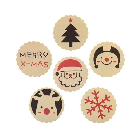 Kerststickers | 24 stuks