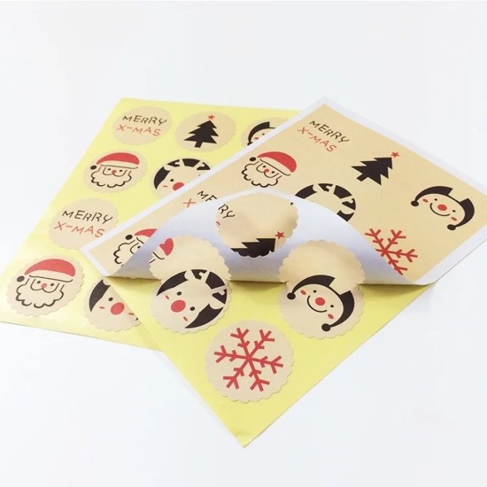 Kerststickers | 24 stuks