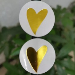 Stickers "gouden hart" | 32 stuks
