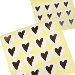 Stickers "gouden hart" | 32 stuks