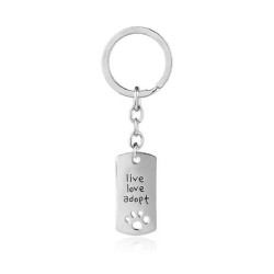 Sleutelhanger "Live Love Adopt"